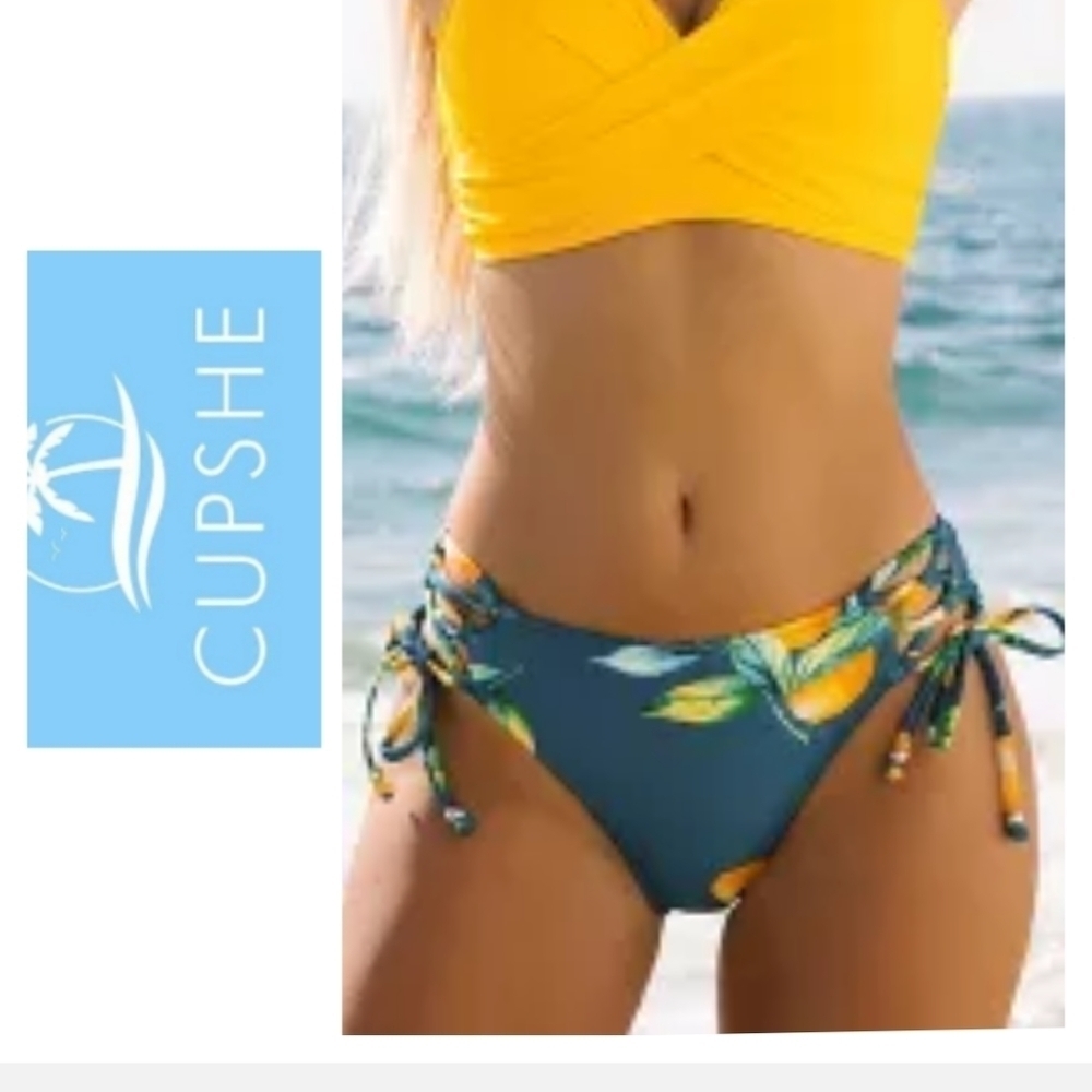 Women's Bikini Swimsuit, Cross Lace Up Bottom  Piece Only Size S